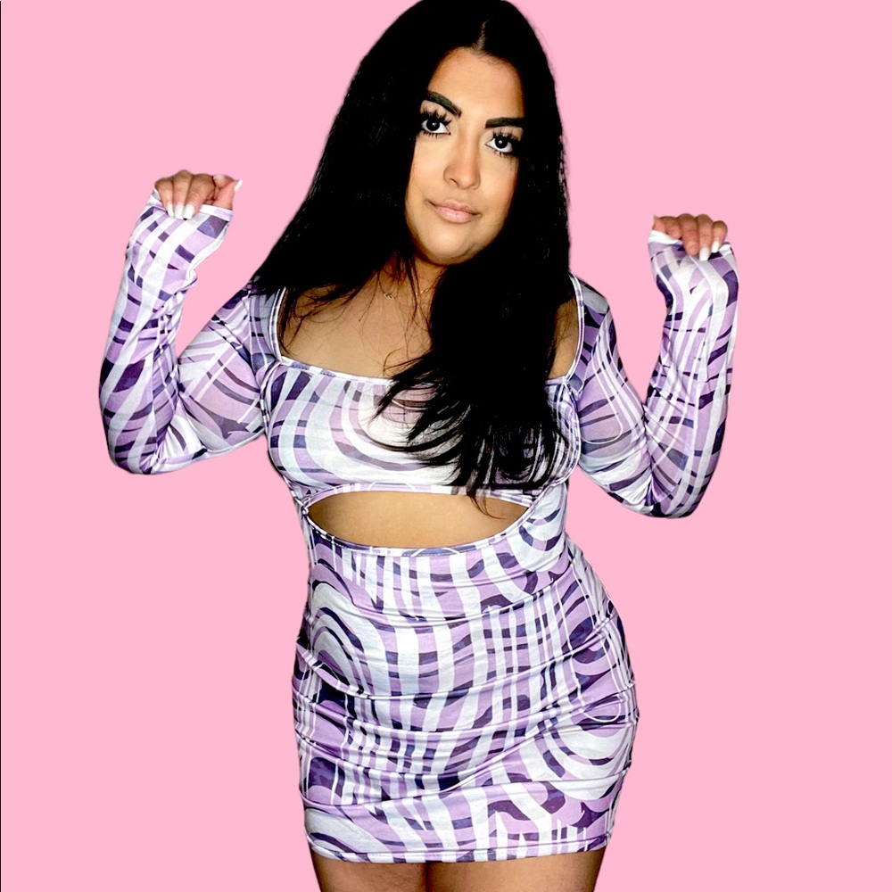 NWT Pretty Little Thing Swirl Cutout Dress